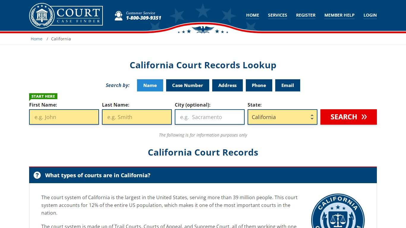California Court Records Lookup - CA Court Case Search